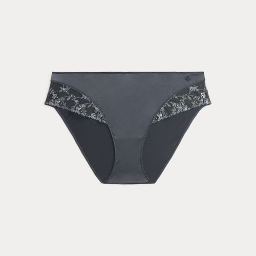 Shorty brodé en piqué et satin - Lauren - Modalova