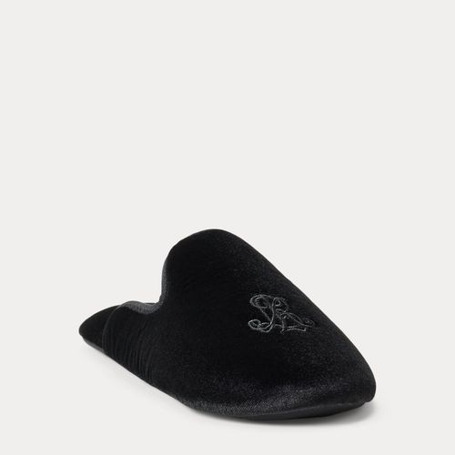 Chaussons en velours à monogramme - Lauren - Modalova