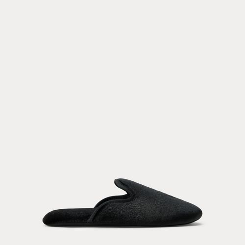 Chaussons en velours à monogramme - Lauren - Modalova
