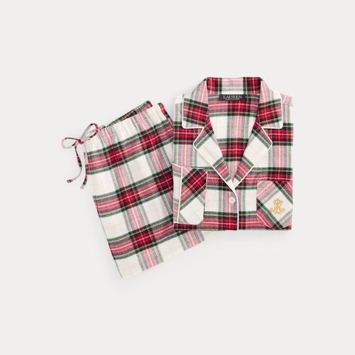 Pyjama boxer à carreaux gratté - Lauren - Modalova