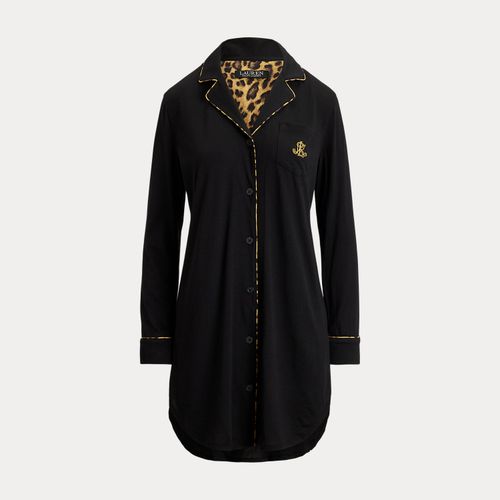 Chemise de nuit en jersey motif léopard - Lauren - Modalova
