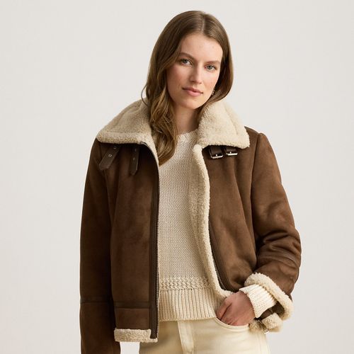 Veste à boucles en daim vegan - Lauren - Modalova