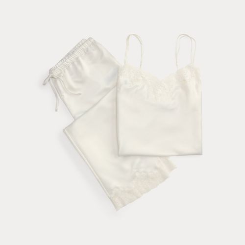 Ensemble pyjama caraco satin et dentelle - Lauren - Modalova