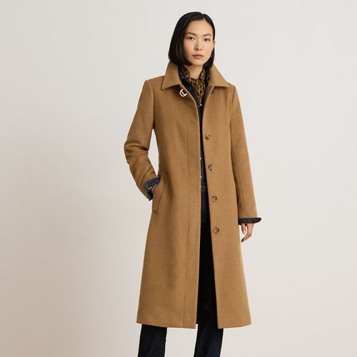 Manteau ceinturé à boucle laine mélangée - Lauren - Modalova