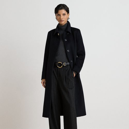Manteau ceinturé à boucle laine mélangée - Lauren - Modalova