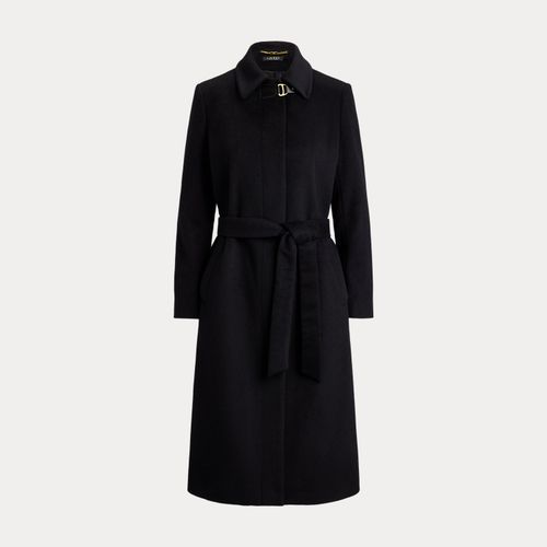 Manteau ceinturé à boucle laine mélangée - Lauren - Modalova