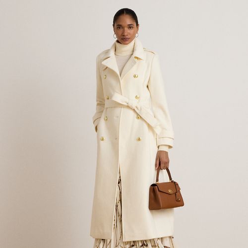 Manteau croisé ceinturé à col entonnoir - Lauren - Modalova