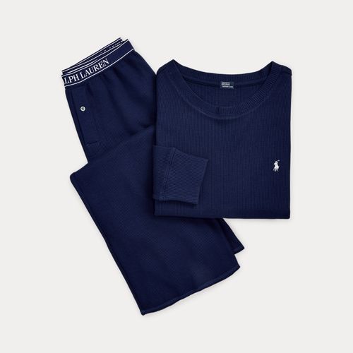 Pyjama manches longues en tricot gaufré - Polo Ralph Lauren - Modalova