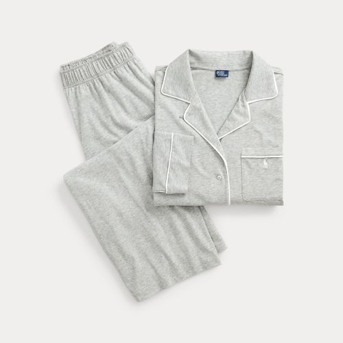 Pyjama manches courtes jersey passepoilé - Polo Ralph Lauren - Modalova
