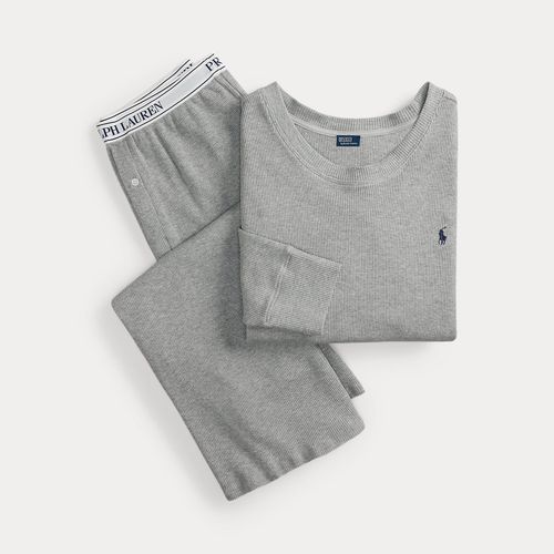 Pyjama rayé manches longues gaufré - Polo Ralph Lauren - Modalova