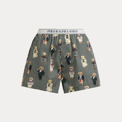 Boxer Polo Bear en satinette rayée - Polo Ralph Lauren - Modalova