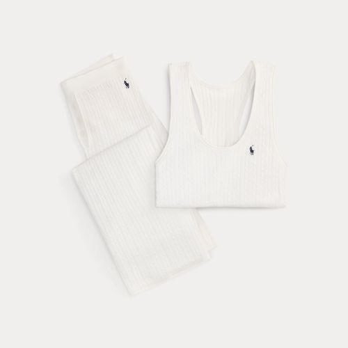 Pyjama débardeur pantalon mini-torsades - Polo Ralph Lauren - Modalova