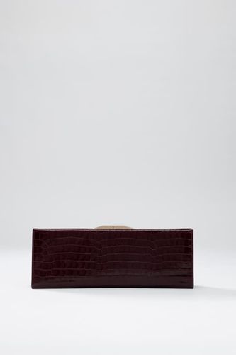 Pochette En Cuir Véritable Leonie - Guess - Modalova