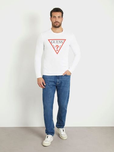 T-Shirt Manche Longue Logo Triangle - Guess - Modalova