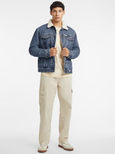 Veste Trucker Jean Col Sherpa - Guess - Modalova