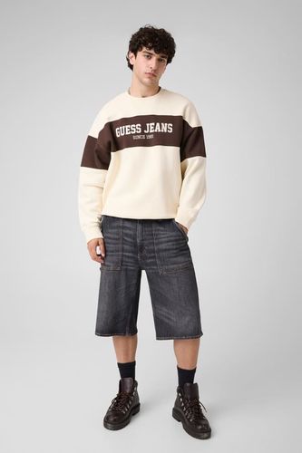Sweat-Shirt Ras-Du-Cou Rayure Horizontale - Guess - Modalova