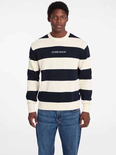 Pull Logo Brodé Rayé - Guess - Modalova