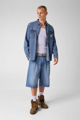 Chemise Classique En Jean À Manches Longues - Guess - Modalova