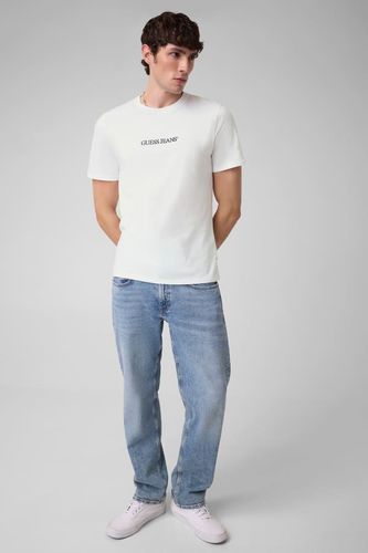 T-Shirt Slim Logo Brodé - Guess - Modalova