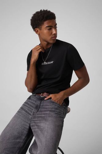 T-Shirt Slim Logo Brodé - Guess - Modalova