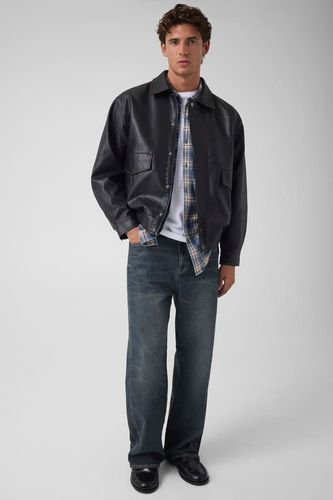 Veste En Cuir Synthétique - Guess - Modalova