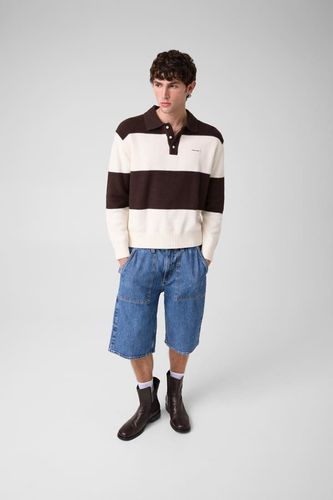 Polo En Maille Rayée - Guess - Modalova