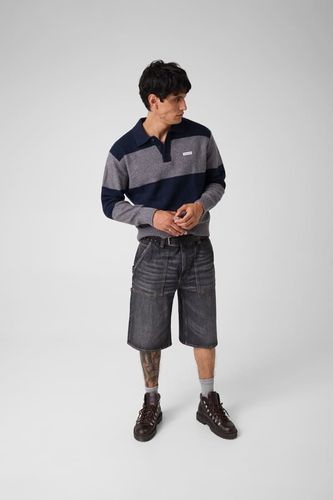 Polo En Maille Rayé - Guess Jeans - Modalova