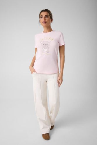 T-Shirt Orné De Strass - Guess - Modalova