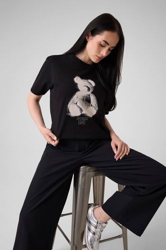 T-Shirt Avec Strass - Guess - Modalova