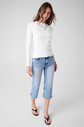 T-Shirt Slim Manches Longues Brodé - Guess - Modalova