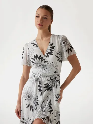 Robe Longue Georgette Imprimée - Guess - Modalova