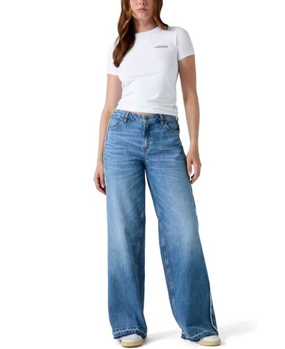 Jean G11 À Jambes Larges Et Coutures Latérales - Guess - Modalova