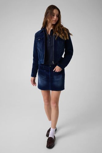 Jupe Mini En Denim À Poches Plaquées - Guess - Modalova