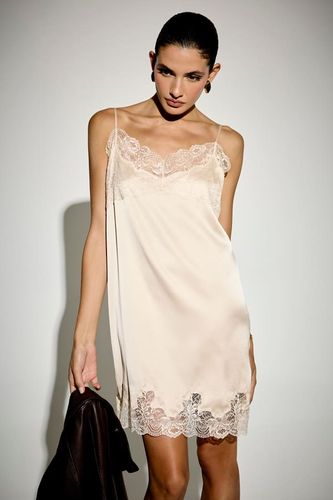 Robe Nuisette Mini En Soie Leonie - Guess - Modalova