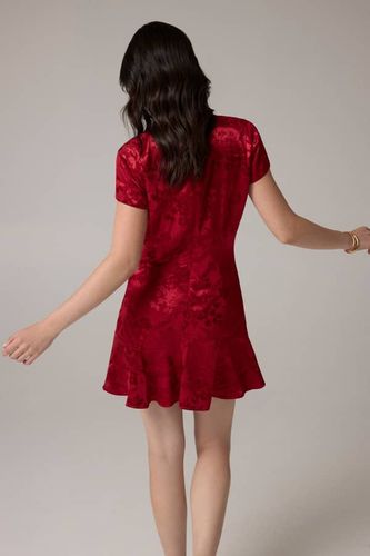 Robe Courte En Jacquard Mandarine - Guess - Modalova