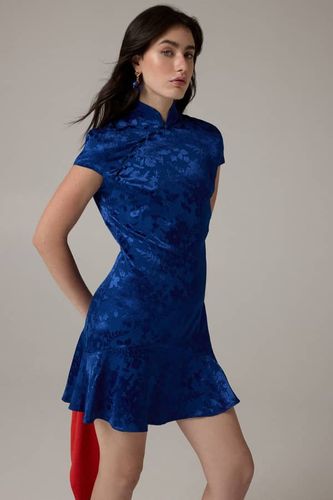 Robe Courte En Jacquard Mandarine - Guess - Modalova