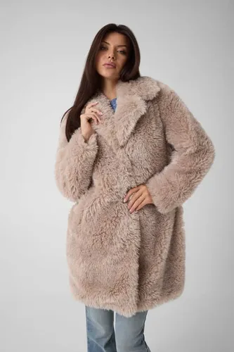 Manteau En Fausse Peau Lainée - Guess - Modalova