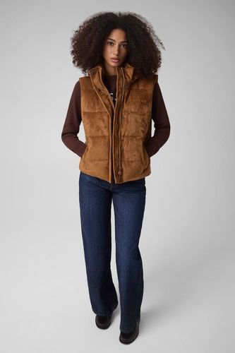 Doudoune Sans Manches En Suédine - Guess Jeans - Modalova
