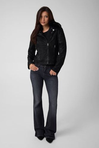 Veste Biker En Cuir Synthétique - Guess - Modalova