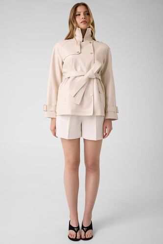 Trench Court En Simili Cuir - Guess - Modalova
