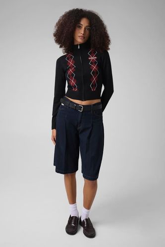 Pull Zippé À Motif Intarsia - Guess - Modalova