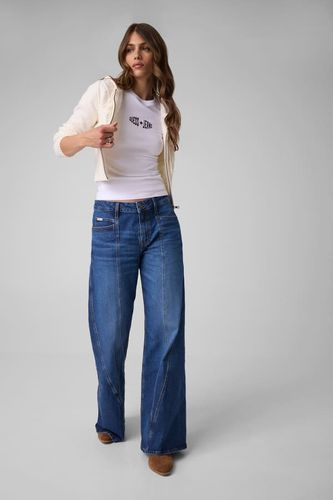 Pull Zippé En Laine Mélangée - Guess Jeans - Modalova