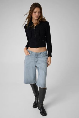 Pull Zippé En Laine Mélangée - Guess Jeans - Modalova