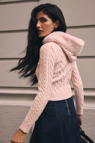 Cardigan Zippé À Capuche En Fausse Fourrure - Guess - Modalova