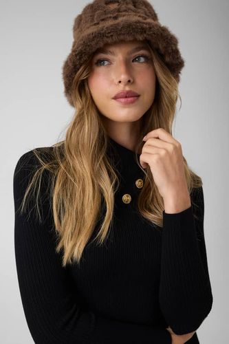 Chapeau Tressé En Fausse Fourrure - Guess - Modalova