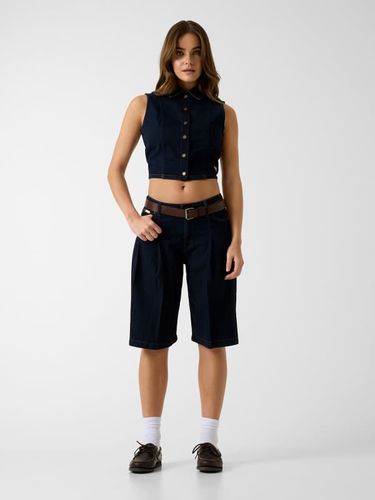 Bermuda En Denim Plissé - Guess - Modalova