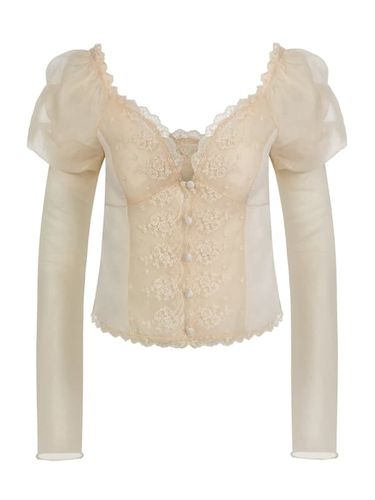 Corset À Manches Longues En Dentelle - Guess - Modalova