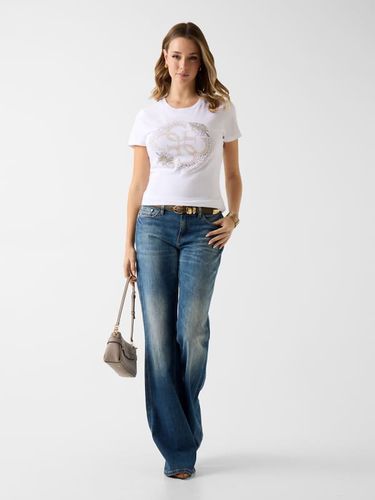 T-Shirt En Strass 4G - Guess - Modalova