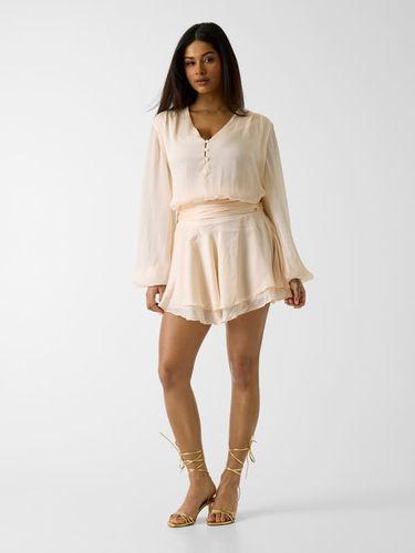 Col En V À Volants Dress - Guess - Modalova
