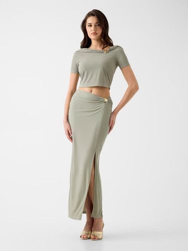 Haut En Tricot Drapé À Épaules Dénudées - Guess - Modalova
